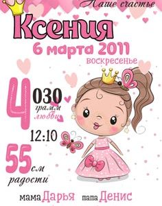 Метрика для девочек №7